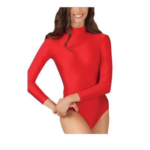 new red mock neck body top size 3X - Picture 1 of 5